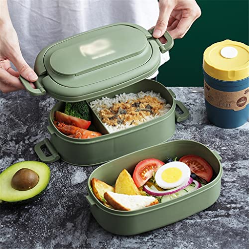 Amazon | 取っ手付き三段弁当箱 電子レンジサラダボックス お弁当箱 お