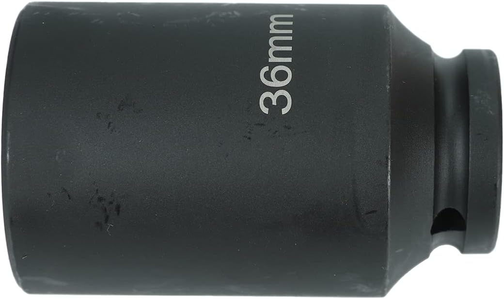 5PCS 1/2-Inch Drive Deep Spindle Axle Nut Impact Socket Set, 12 Point Metric, CR-MO, 30mm 32mm 34mm 35mm 36mm