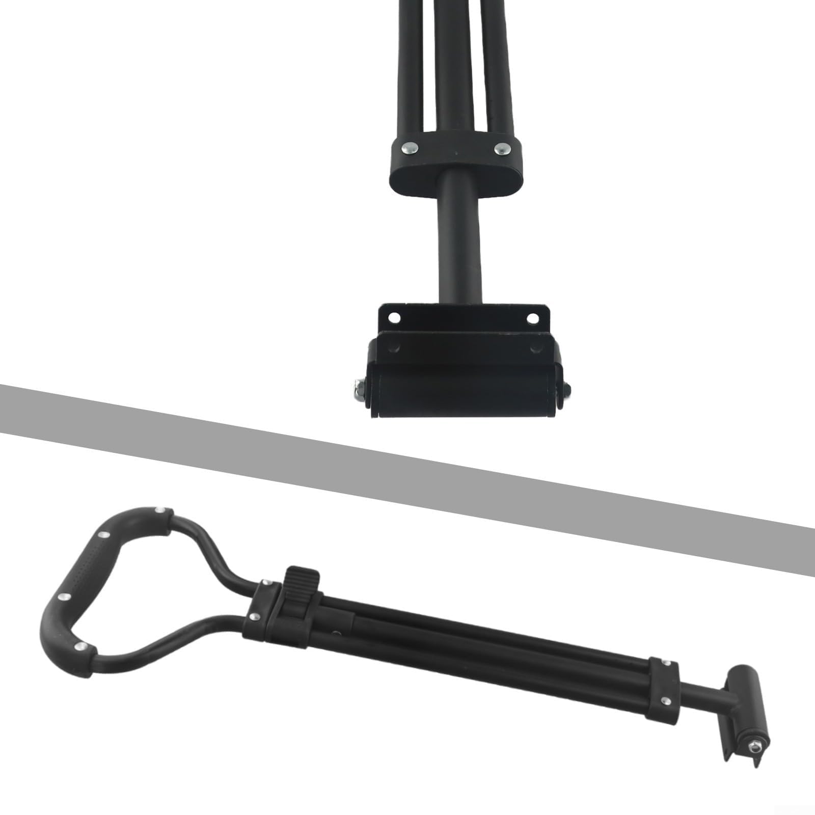 Mangue réglable en métal pour chariot pliable, poignée de rechange pour camping, shopping, plage, noir, 56 x 25 cm, forte capacité de charge