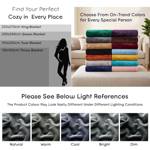 MOONLIGHT20015 Twin Fleece Blanket 60x80 Guest Bedroom Grey by MOONLIGHT20015 - Used condition - Image 9