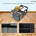 XEVAR Baby Diaper Caddy Organizer with Changing Mat - Portable Car Caddy for Newborn Essentials, Diapers & Wipes, Gift for Baby Shower and New Mom | Oxford Fabric, Grey