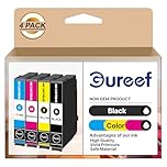 Gureef Compatible with 603 XL for Expression Home Epson XP-3100 XP-4100 XP-2100 XP-2105 XP-3105 Workforce WF-2810 WF-2830 WF-2835 WF-2850 Printer (B/C/M/Y, 4-Pack)