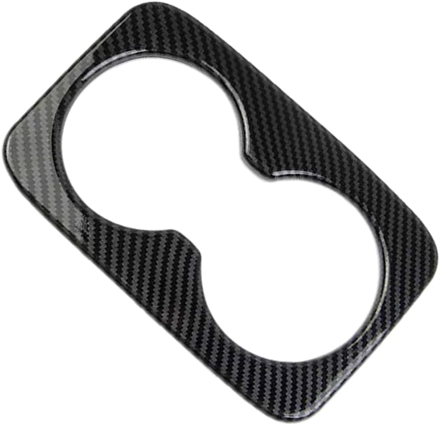 Carbon Fiber Armrest Water Cup Holder Panel Sticker, Center Console Cup Holder Trim Cover, Compatible with Dodge Durango 2014-2021
