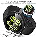 Suoman 2 Pack for Garmin vivoactive 5 Smartwatch Case, 9H Tempered Glass Screen Protector+ Charger Port, All-coverage PC Protective Cover Bumper (Black+Black)