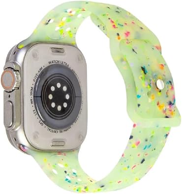 Silicone Band Compatible with Apple Watch Band 38/40/41/42/44/45/46/49mm for Women Men, Soft Colorful Breathable Sport Strap for iWatch Series 10 9 8 7 6 5 4 3 2 1 SE