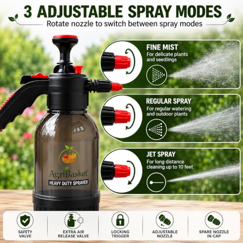 AgriBasket 2L Jet Black 2-in-1 Manual Pressure Sprayer - Image 7