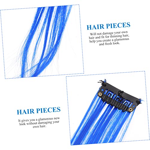 STAHAD 12Pcs Extensões De Peruca Extensões De Cabelo Destaca Grampos De Cabelo Coloridos Clipe Em Ex