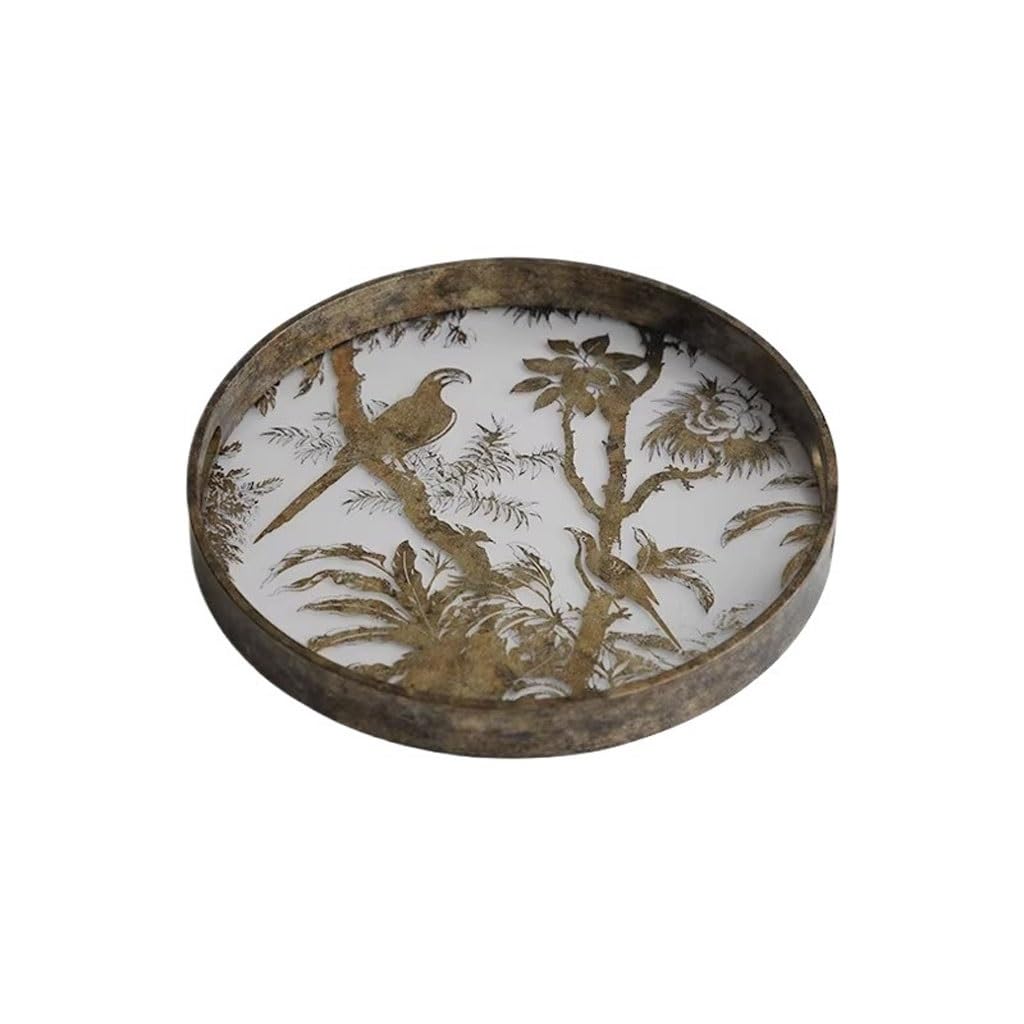 Tray Decor Chinese High-end Aromatherapy Candle Tray Desktop Creative Tea Tray Food Tray(A)