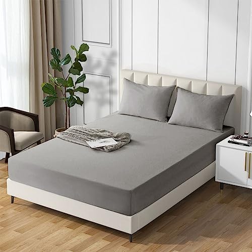 Ace Home Store White Fitted Sheet King Size 25cm Microfiber, Hotel Quality Luxury Bedding Extra Soft, Hypoallergenic Breathable Deep Bed Sheets