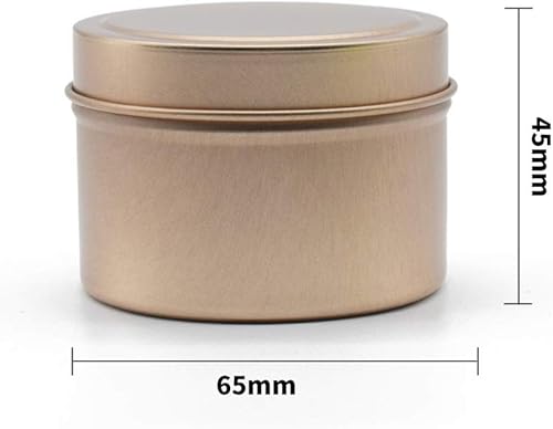 Miniatura 2 de TJH 24 latas de velas, velas navideñas de 4 onzas, recipientes para velas, latas de viaje, tarros de velas para hacer velas (oro escarchado)