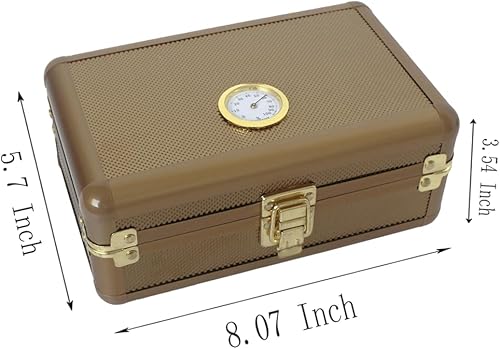 Miniatura 2 de TOIKA Elegante encendedor de puros y cortador de cigarros, caja de humidor de cigarros de viaje de metal con juego de accesorios para puros, kits de