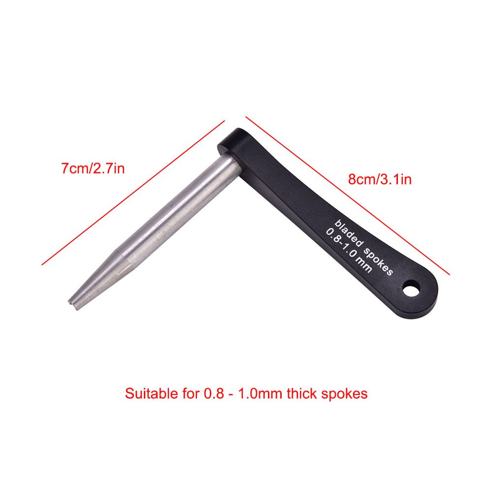 Durable Spoke Holder Tool for 0.8mm–1.0mm Bladed Spokes, Aluminum Alloy + Stainless Steel Wheel Truing Aid, Compatible with DT Swiss Nipple Wrenches