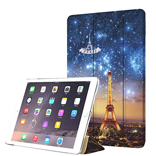 Image of DuraSafe Cases for iPad 7th 8th 9th Gen 2019 /2020 / 2021-10.2 Inch [iPad 9 8 7 ] A2602 A2270 A2197 MW762HN /A MW742HN /A MYLC2HN /A Ultra Slim Smart Auto Sleep /Wake Printed PC Cover - Paris Night