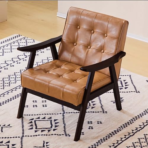 Moderner Retro Loungesessel mit Holzrahmen Stilvoller Sofa Sessel für...