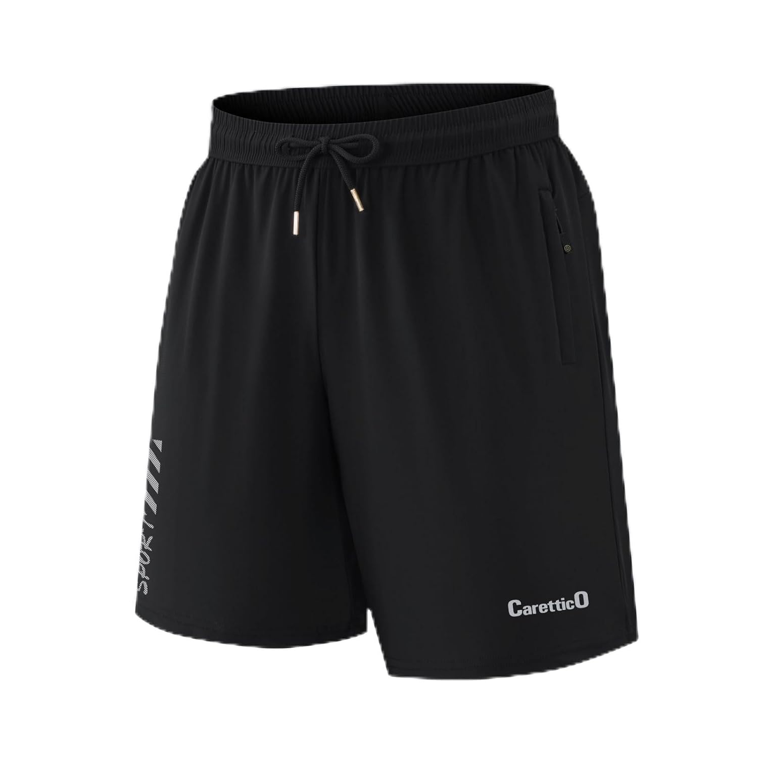 Mens Athletic Gym Shorts with Zipper Pockets Elastic Waistband Quick Dry Sweat Resistant Training Shorts