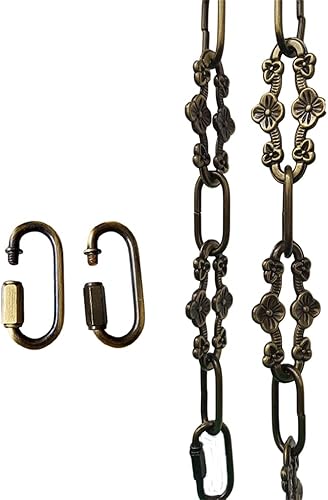 Cadena decorativa de hebilla de ciruela con acabado de bronce antiguo de 30 pulgadas para colgar, iluminación