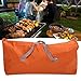 BestYiJo BBQ-Grill-Aufbewahrungstasche, tragbare Tragetasche für Utensilien aus Oxford-Stoff, wasserdichte Rollen-Organizer-Tasche für Picknick-Familientreffen im Freien