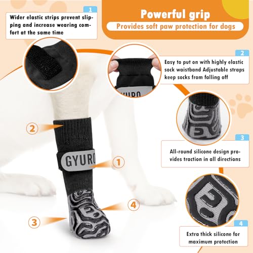 GYURO Anti Slip Dog Socks to Prevent Licking Paws, Small Medium Large Senior Dogs - Image 4