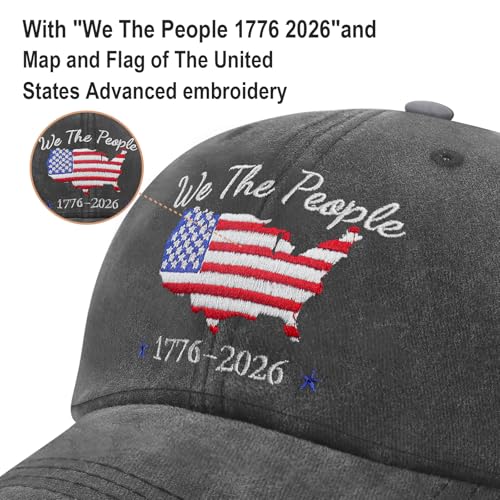 Gorra bordada 250 Aniversario EEUU algodón ajustable miniatura 2