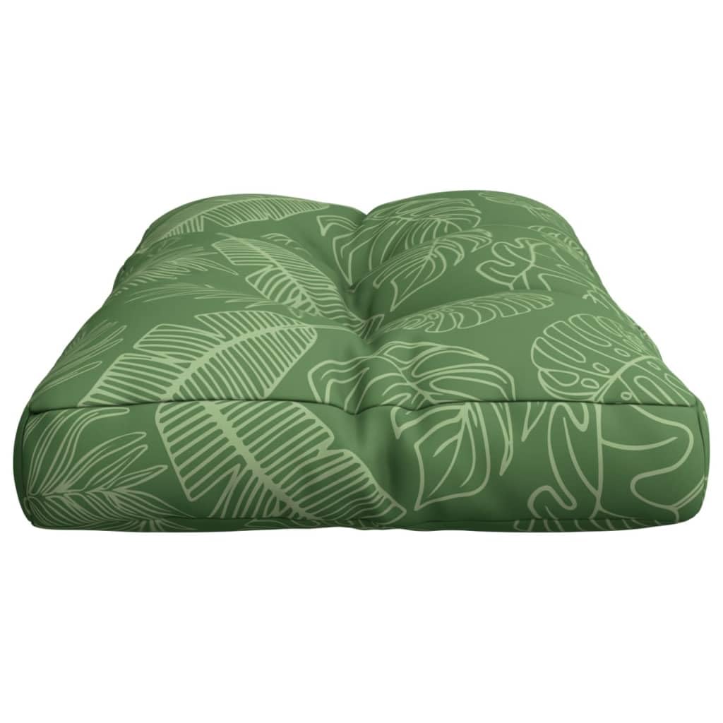 Cojín para palés, diseño de hojas, 70 x 40 x 12 cm, 100% poliéster, con fibra hueca de polipropileno, para silla de jardín, balcón, sofá, diseño moderno y material robusto para exterior e