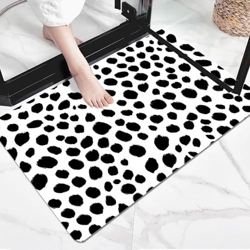 Alfombra para entrada de casa en blanco y negro ideal para cocina y baño exterior 5