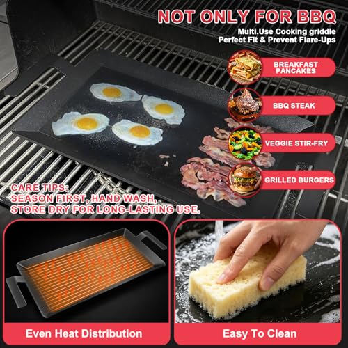 Universal Carbon Steel Griddle for Gas Grill, Stove top & Induction Cooktop by DcYourHome - Used condition - Image 5