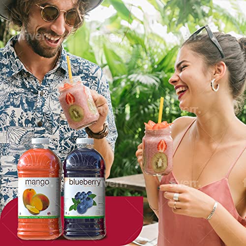 Strawberry Syrup 1 Gallon (128 Oz) Made From Real Fruits - For Shaved Ice, Juices, Smoothies, Cocktails, Desserts, Frozen Beverages, Ice Cream, Milkshakes, Yogurt, Tea, Coffee - Made In Usa #TOP4