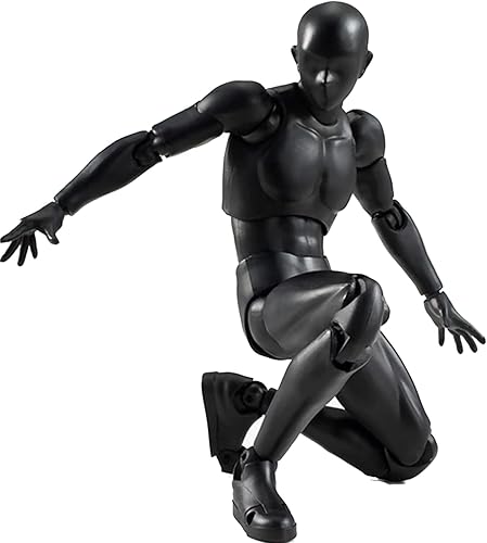 Miniatura 4 de Figuras de acción gnallang Modelo PVC (Color Negro) con Caja Modelos de Figuras para Dibujar para Artistas (Masculino)