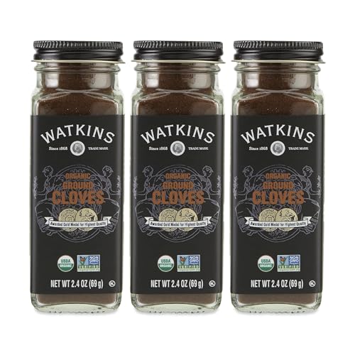 Image of Watkins Gourmet Organic Spice Jar, Ground Cloves,2.4 Ounce (Pack of 3)