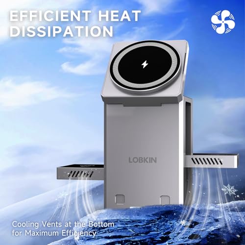 LOBKIN 3 in 1 Wireless Charging Station for Apple Multiple Devices - image 5