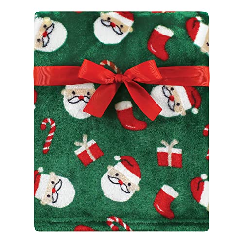 Image of Hudson Baby Unisex Baby Plush Blanket with Toy, Rudolph and Santa, One Size (Pack of 2)
