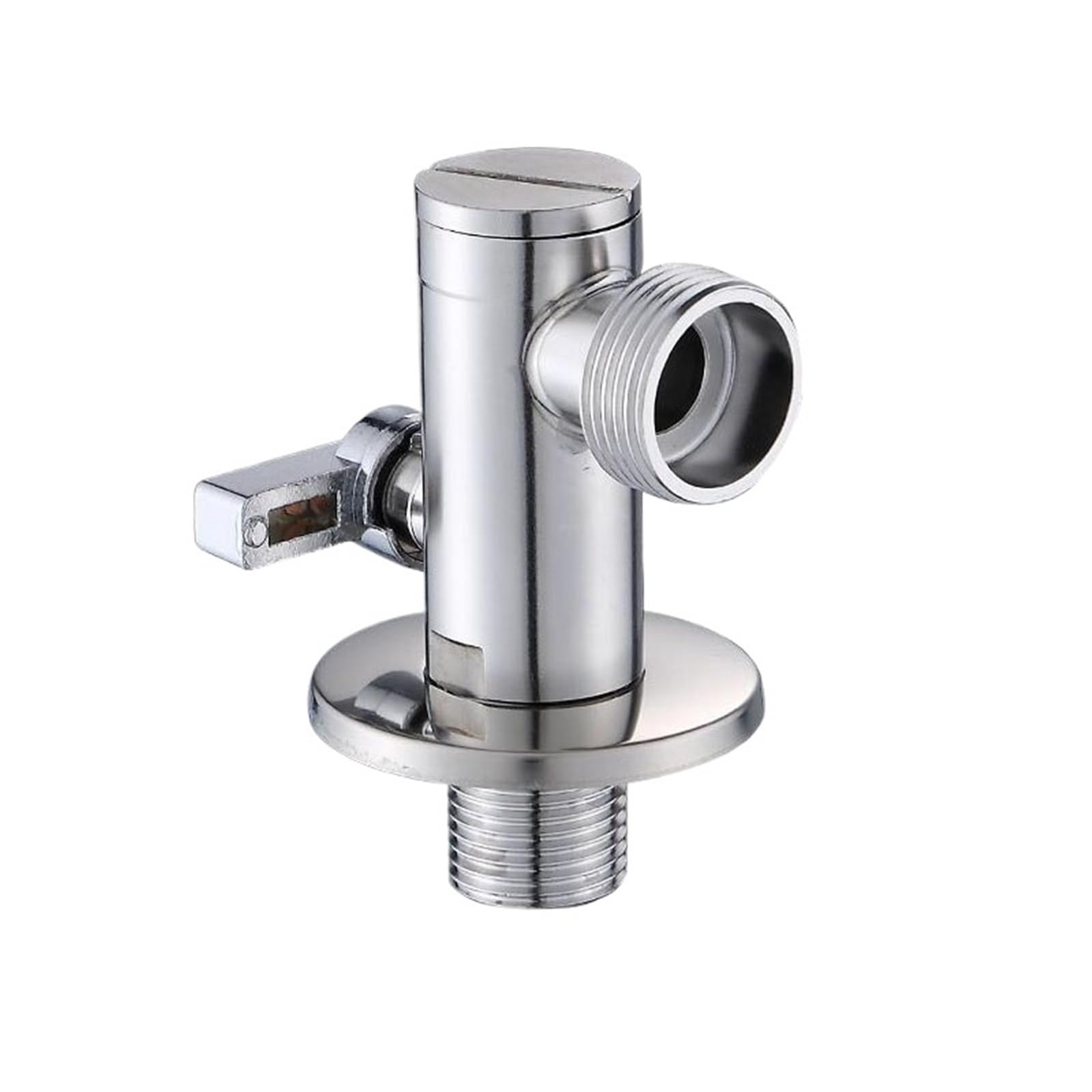 Yilwpv One Color 2 Pcs G1/2" Faucet Angle Valve Bathroom Accessory Toilet 304 Stainless Steel For Bathroom(L)