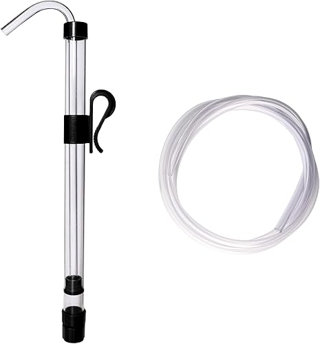 FastRack Mini, abrazadera de sifón automático y manguera de 6 pies, 38 ", transparente