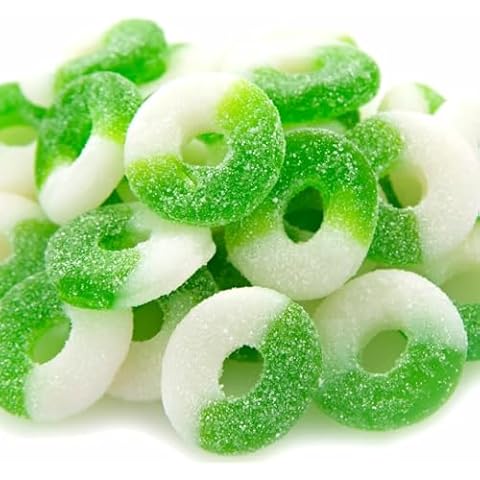 FirstChoiceCandy Gummy Rings Candy (Green Apple, 1 Pound (Pack of 1)) Cover