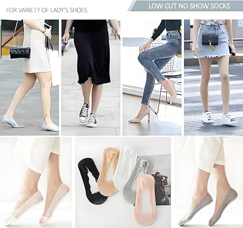 Pleteffect Socks, Pleteffect Mesh Lace No Show Liner Socks, Ultra Thin Non Slip Breathable Casual Lined Boat4