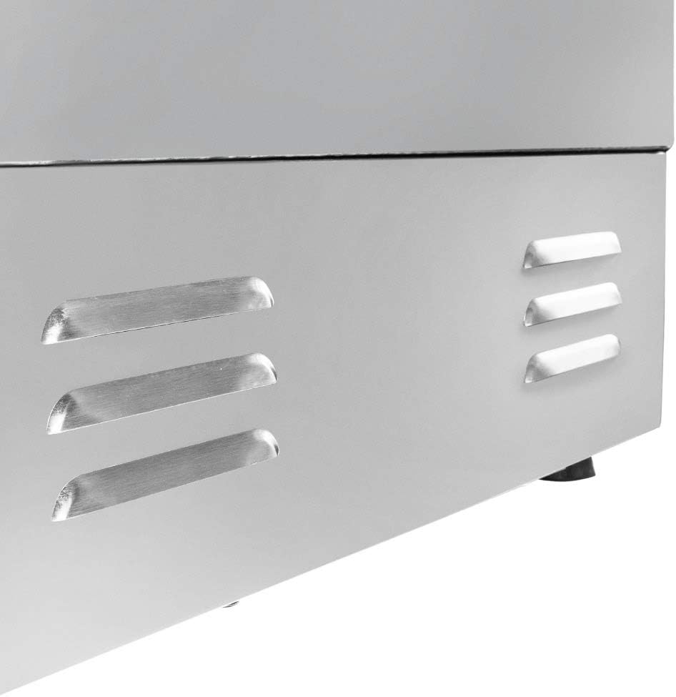 ALDKitchen Electric Griddle | Teppanyaki Half Flat and Half Grooved Grill with Double Thermostat | No plug | Manual Control | 29.00’ x 18.00’ | 110V