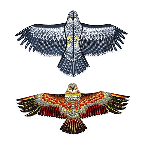 Image of Lifelike Animal Kite Farm Scarecrow Eagle Shaped Decor for Outdoor Lawn Dark Blue White