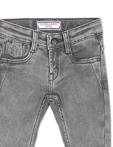 Image of U.S. POLO ASSN. Boys Grey Acid Wash Skinny Fit Jeans