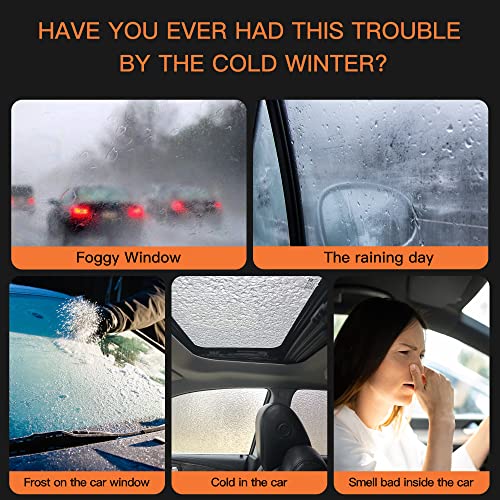 Shangyoyi Car Heater, 12V 150W Max 360 Degree Rotatable With Suction Holder, 2 In1 Fast Car Heater Plug In Automobile Cigarette Lighter, Portable Windshield Defogger And Defroster For Cars, Black #TOP6