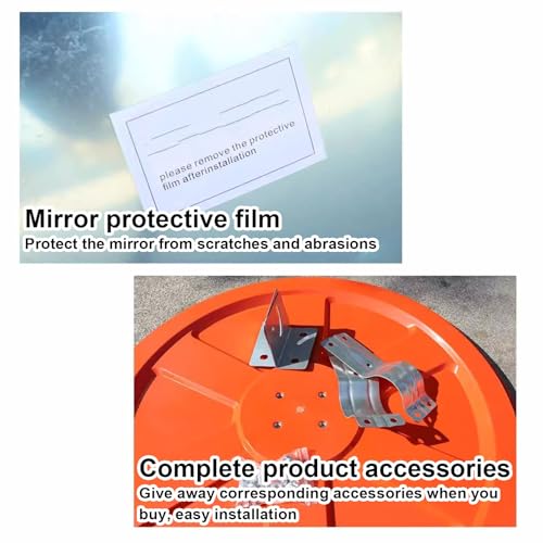 Miroir de sécurité avec support de fixation réglable et grand angle