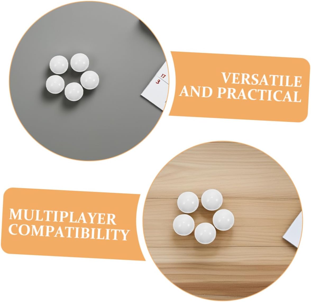 UPKOCH 10pcs Roulette Wheel Balls White Acrylic Beads for Turntables Roulette Game Table Supplies for Parties and Group Entertainment