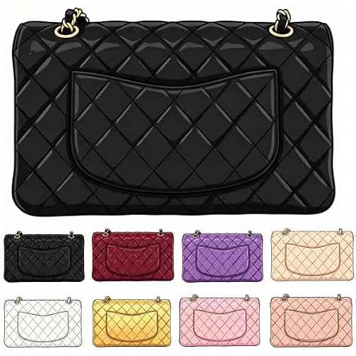 Women’s Caviar Leather Shoulder Bag, Chain Crossbody Luxury Designer Handbag with Gold‑Tone Hardware