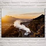 Blanriguelo Leinwand Bild Rallye Rennen Drifting Auto Poster und Drucke Kunstwerk Wandkunst Wohnzimmer Schlafzimmer Wohnkultur 60,680 cm (23,6