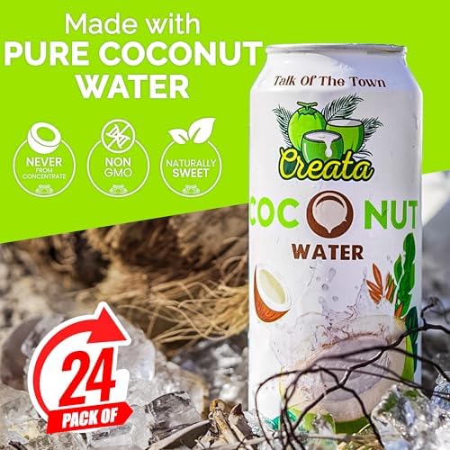 Coconut Water Bulk 99% Pure 16.57 Fl Oz - Pack of 12 Nutrient-Rich and Fresh | Low Sugar & Calories | Pure Coconut Water with Electrolytes by Creata - Image 2