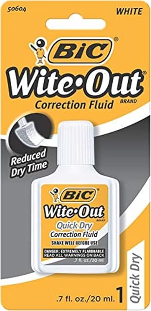 Bic WOFQDP1WHI Correction Fluid Quick Dry 22ml White