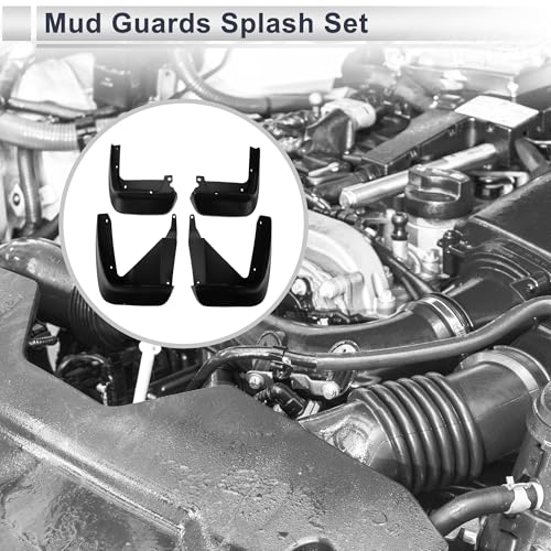 Image of X AUTOHAUX 1set Front and Rear Mud Flaps Splash Guards Mud Guards for Acura TL 2012-2016 W /Mount Accessories