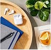 Auriculares inalámbricos Bluetooth, blancos, con micrófono con cancelación de ruido y estuche de carga 4