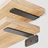 SKYSEN 6 Pack 6' Floating Shelf Bracket, Shelves Brackets, Wood Shelving Brackets Hardware - Heavy Duty - 4/6/8/10/12 inch - Real Hidden Bracket Design（tzj6-6）