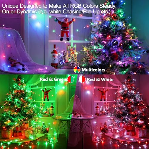 Image of Brizled Color Changing String Lights, 33ft 100 LED Pasrel Easter Mini Lights with Remote, Dimmable RGB Lights String Clear Wire, Indoor USB Twinkle Light for Christmas Halloween Year-Round Decor