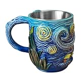 Ldduopp Taza de café aislada - Taza de doble pared a prueba de fugas, taza de viaje moderna, para bebidas calientes y frías en casa en la oficina al acampar